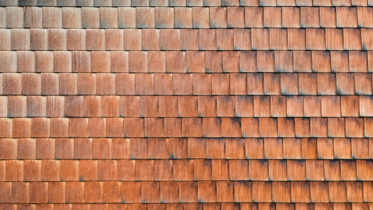 Finished cedar roof