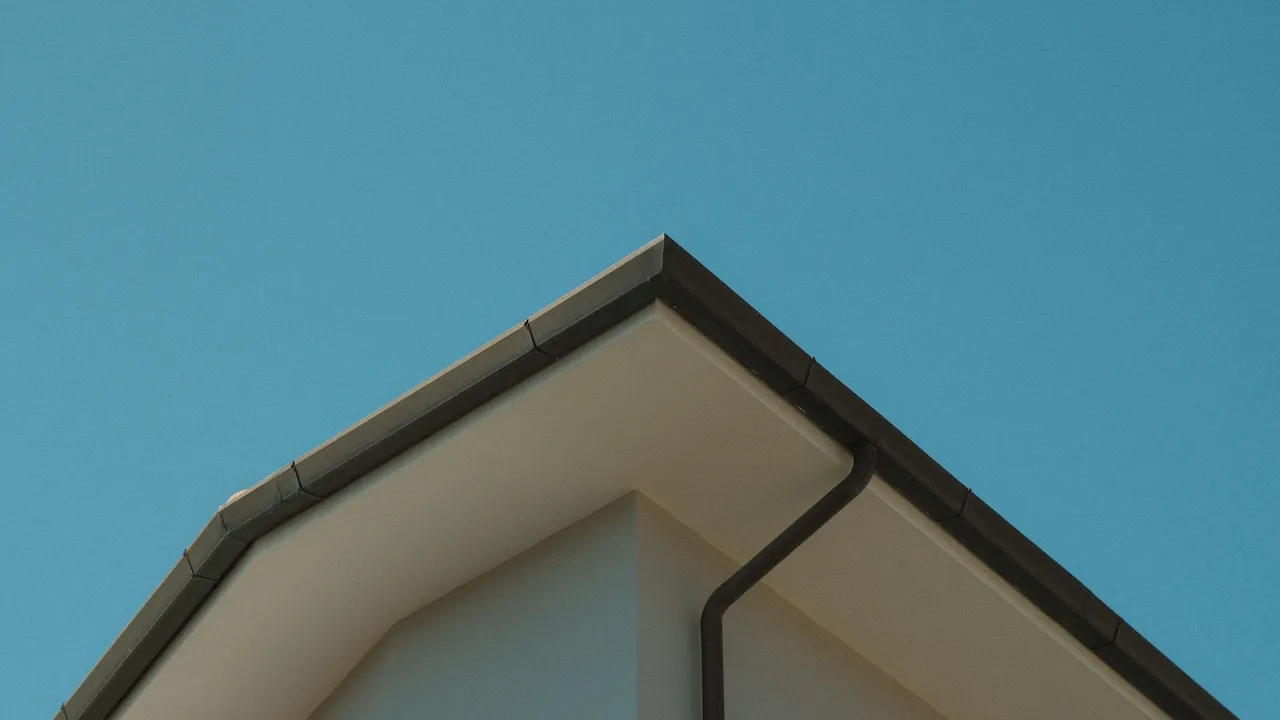 Finished uPVC fascias and soffits along an eaves line