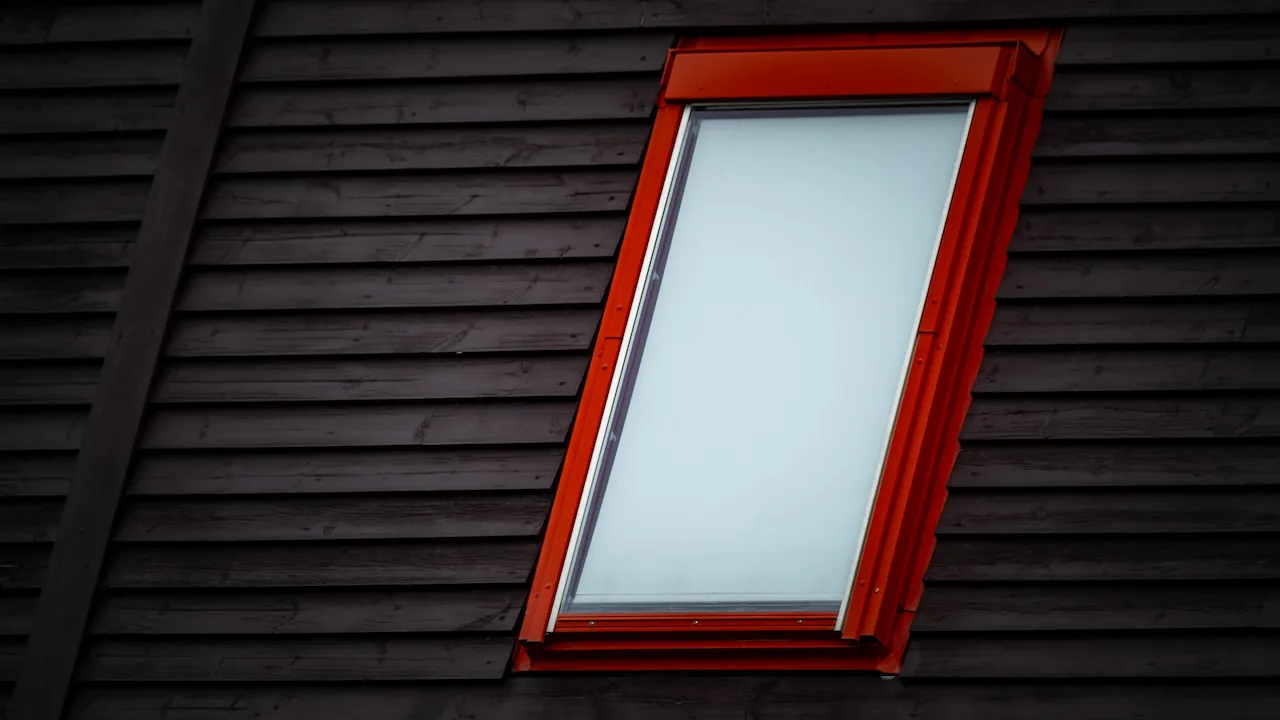Velux roof window newly fitted into a the roof